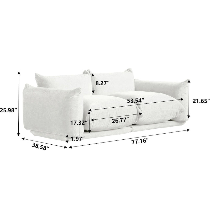Modulare Polster-Ecksofas aus Chenille-Stoff Loungesofas