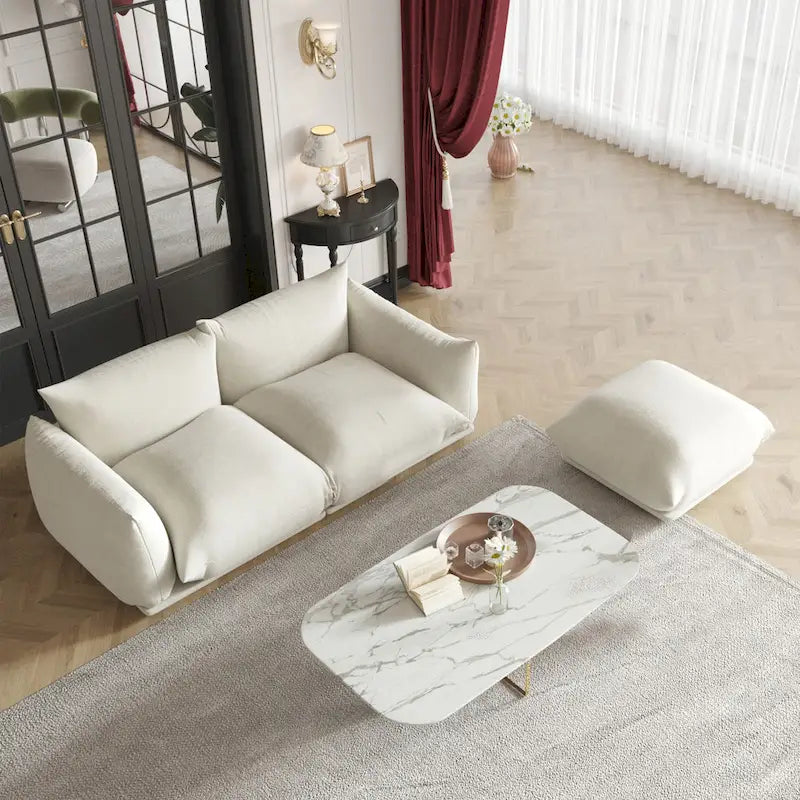 Modulare Polster-Ecksofas aus Chenille-Stoff Loungesofas