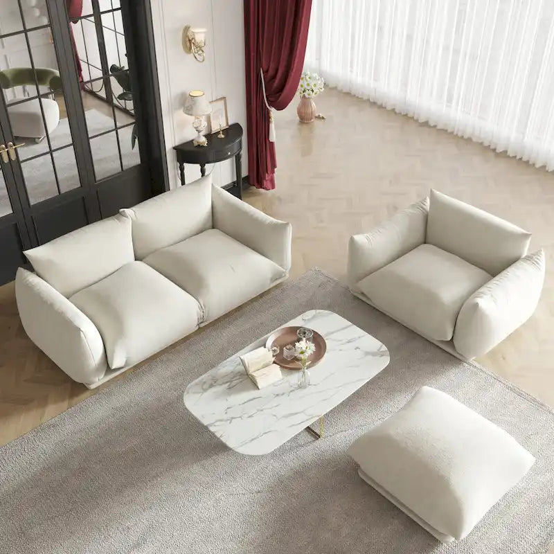 Modulare Polster-Ecksofas aus Chenille-Stoff Loungesofas