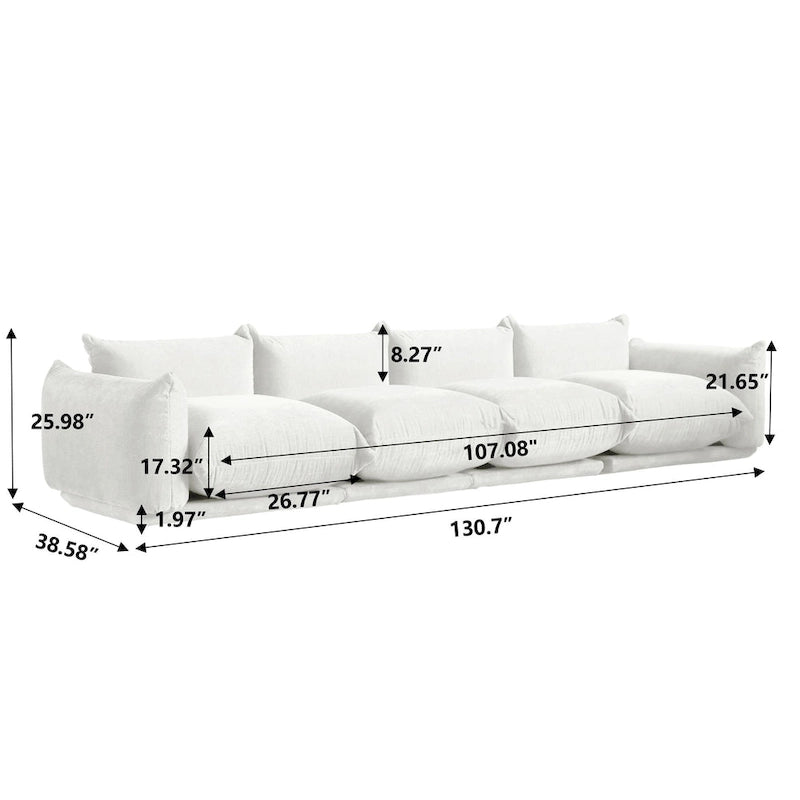 Modulare Polster-Ecksofas aus Chenille-Stoff Loungesofas