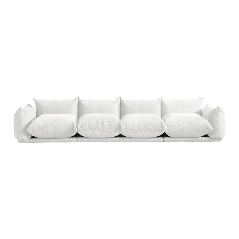 Modulare Polster-Ecksofas aus Chenille-Stoff Loungesofas