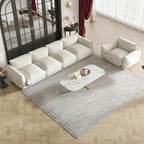 Modulare Polster-Ecksofas aus Chenille-Stoff Loungesofas