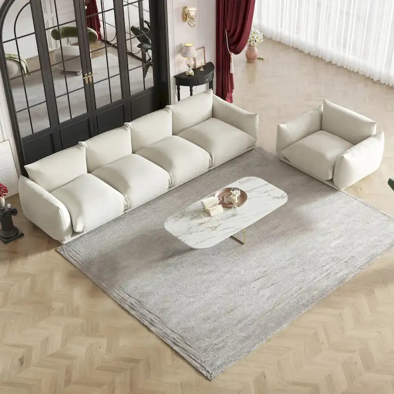 Modulare Polster-Ecksofas aus Chenille-Stoff Loungesofas