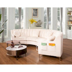 Samt Symmetrisches Modulares U-förmiges Ecksofa - 358 cm breit
