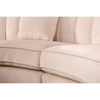 Samt Symmetrisches Modulares U-förmiges Ecksofa - 358 cm breit