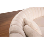 Samt Symmetrisches Modulares U-förmiges Ecksofa - 358 cm breit