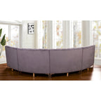 Samt Symmetrisches Modulares U-förmiges Ecksofa - 358 cm breit
