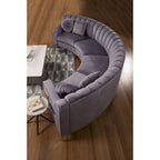Samt Symmetrisches Modulares U-förmiges Ecksofa - 358 cm breit