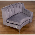Samt Symmetrisches Modulares U-förmiges Ecksofa - 358 cm breit