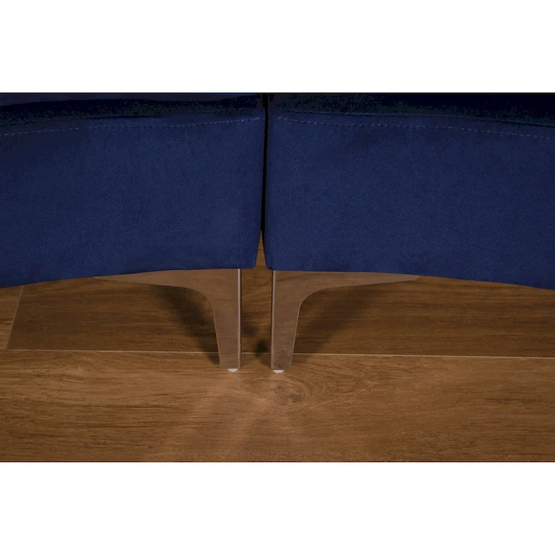 Samt Symmetrisches Modulares U-förmiges Ecksofa - 358 cm breit