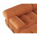 Modernes U-förmiges Samtsofa, modulares Sektionssofa, 6-Sitzer, extra breite Récamiere für das Wohnzimmer