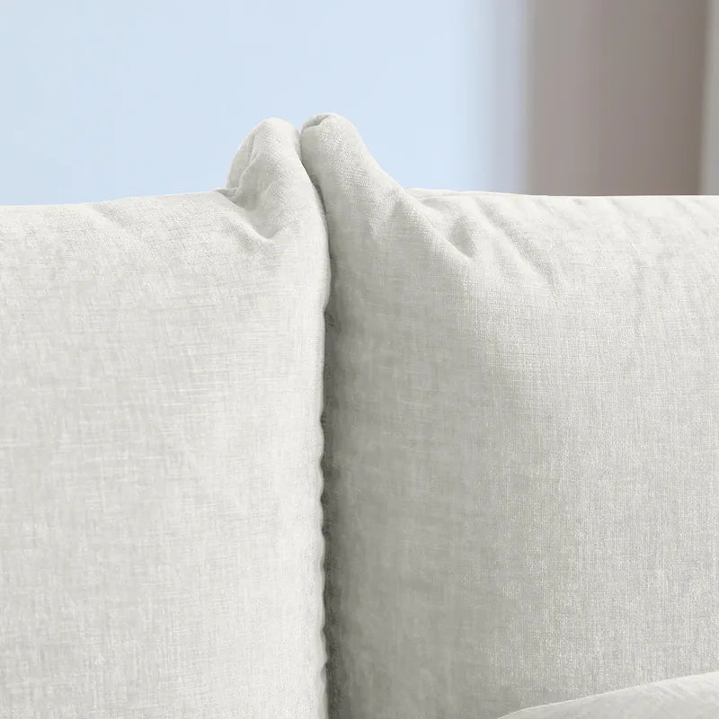 103,9 Zoll L-förmiges Ecksofa Chenille-Stoff 3-Sitzer-Sofa mit Ottoman