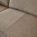 HOOOWOOO Wohnzimmer L-förmiges Polyestergewebe Wendesofa mit Récamiere