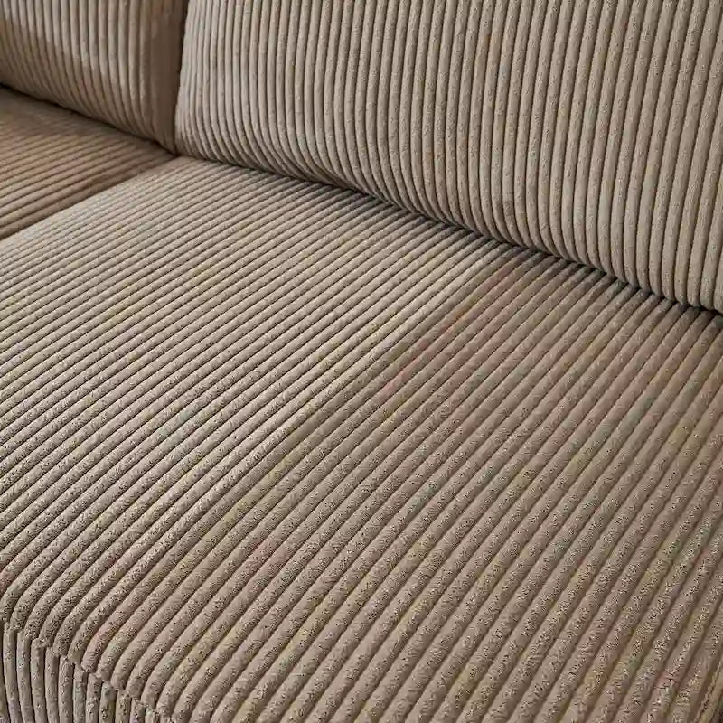 HOOOWOOO Wohnzimmer L-förmiges Polyestergewebe Wendesofa mit Récamiere