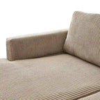 HOOOWOOO Wohnzimmer L-förmiges Polyestergewebe Wendesofa mit Récamiere