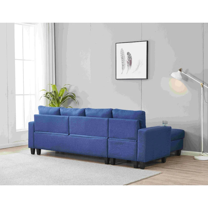 Umwandelbares Ecksofa mit Récamiere