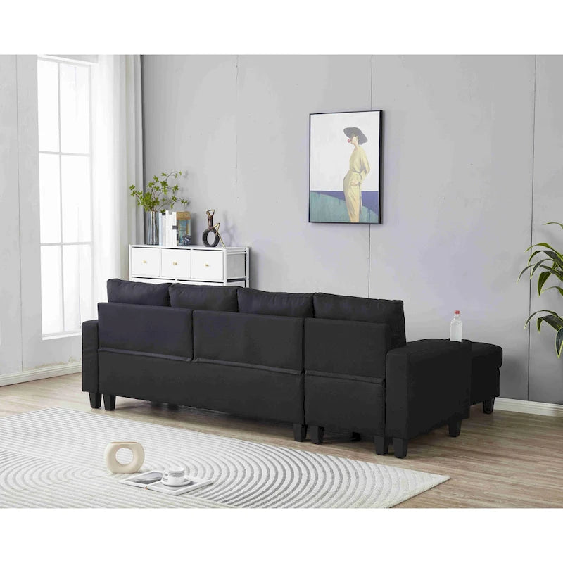 Umwandelbares Ecksofa mit Récamiere