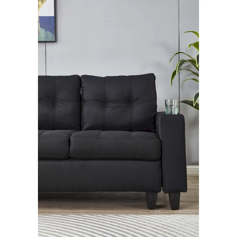Umwandelbares Ecksofa mit Récamiere