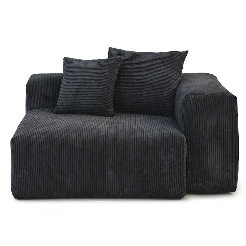 180 Leathaire Polster-Sofamodul mit Ottomane