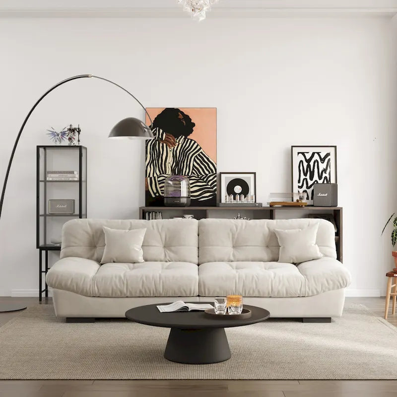 105 Suede-Stoff-Ecksofa Wolkenform-Couch für das Wohnzimmer