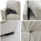 105 Suede-Stoff-Ecksofa Wolkenform-Couch für das Wohnzimmer