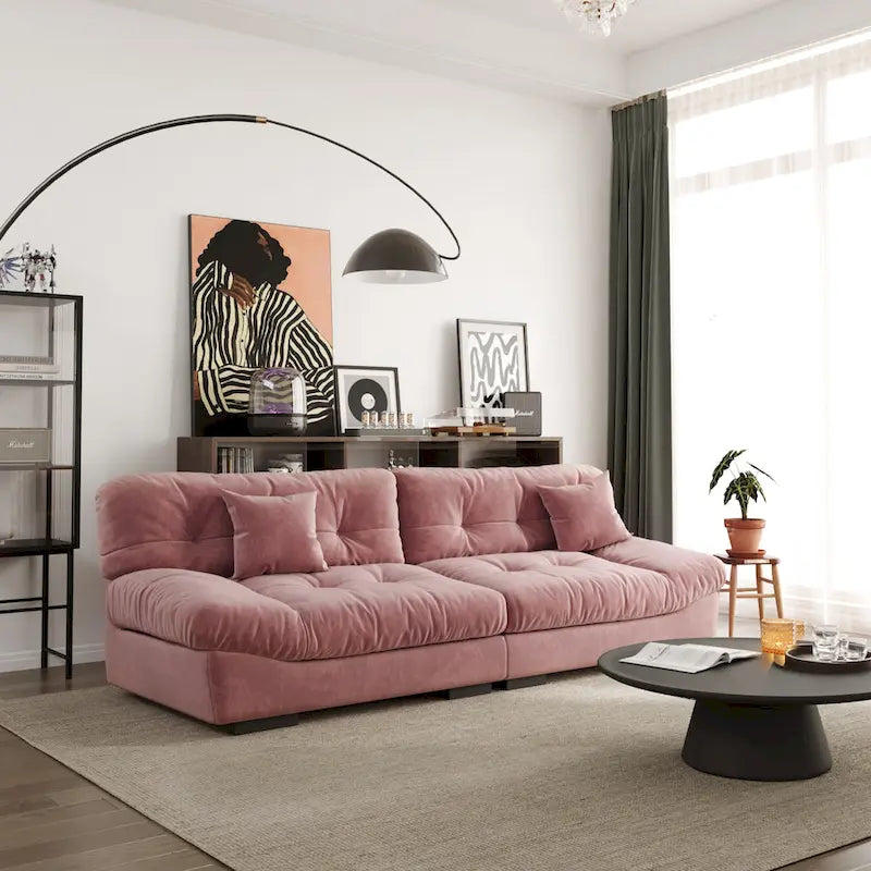 105 Suede-Stoff-Ecksofa Wolkenform-Couch für das Wohnzimmer