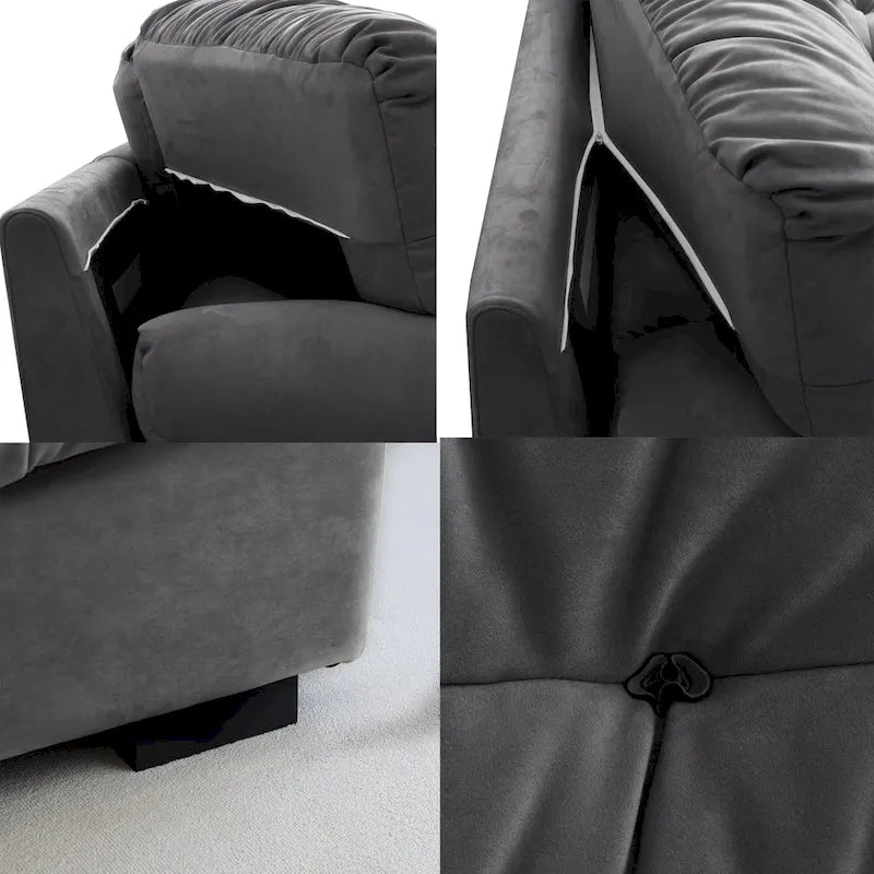 105 Suede-Stoff-Ecksofa Wolkenform-Couch für das Wohnzimmer