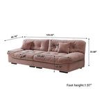 105 Suede-Stoff-Ecksofa Wolkenform-Couch für das Wohnzimmer