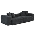 102 L-förmiges Cord-Ecksofa, überdimensioniertes, modernes, minimalistisches Sofa