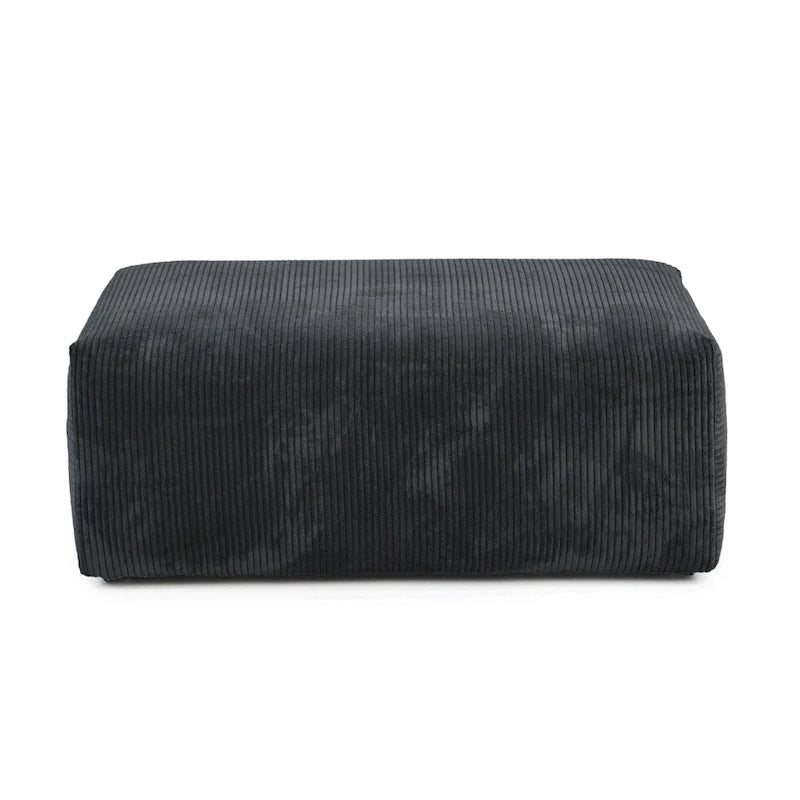 102 L-förmiges Cord-Ecksofa, überdimensioniertes, modernes, minimalistisches Sofa