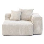 102 L-förmiges Cord-Ecksofa, überdimensioniertes, modernes, minimalistisches Sofa