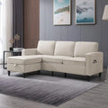 Mixoy Modernes 3-Sitzer Ecksofa mit Ottomane, 78 Zoll