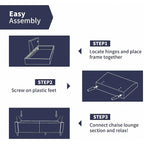 Mixoy Modernes 3-Sitzer Ecksofa mit Ottomane, 78 Zoll