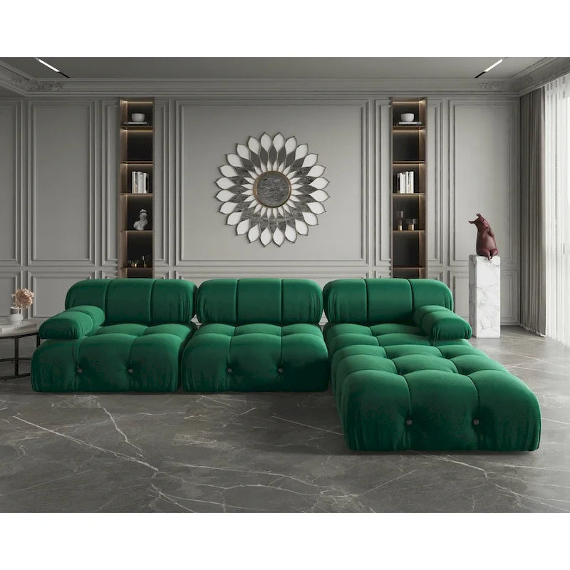 Modernes großes Modulsofa aus Samt