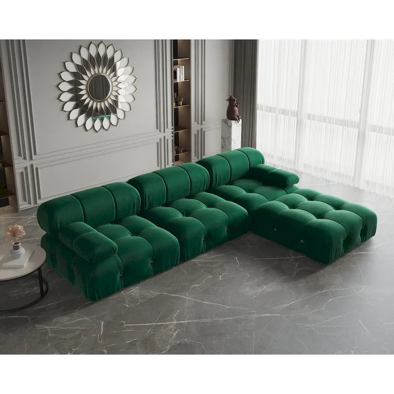 Modernes großes Modulsofa aus Samt
