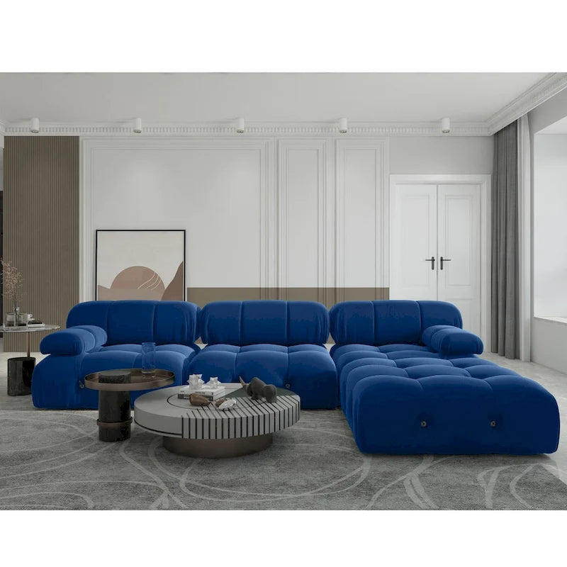 Modernes großes Modulsofa aus Samt