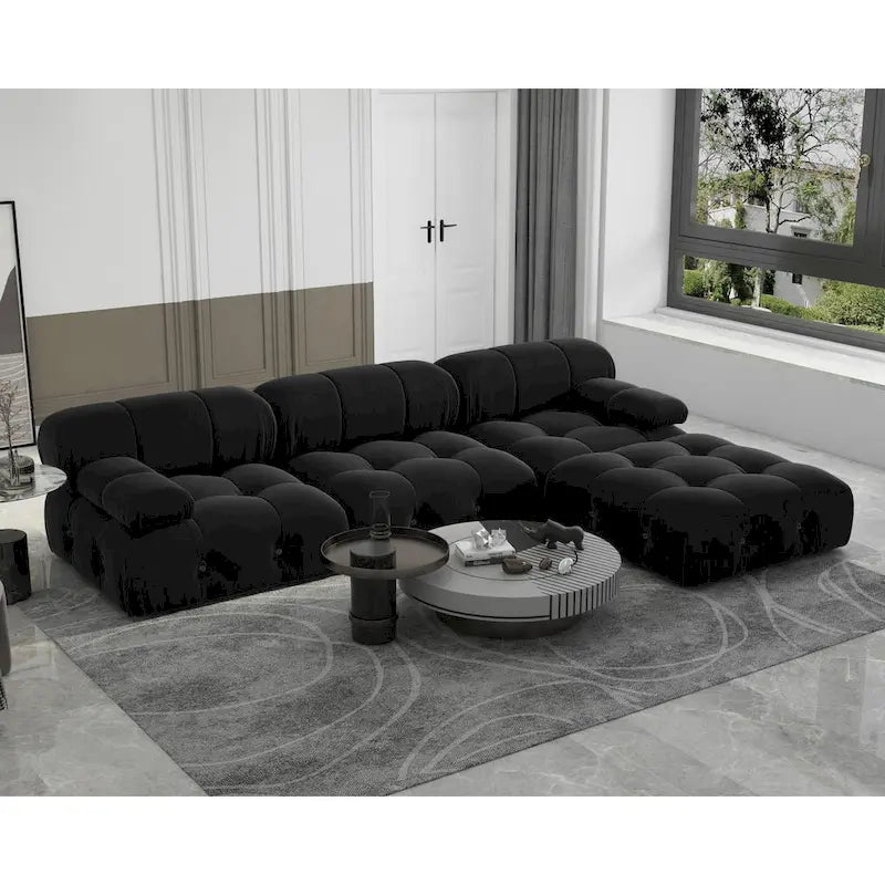 Modernes großes Modulsofa aus Samt
