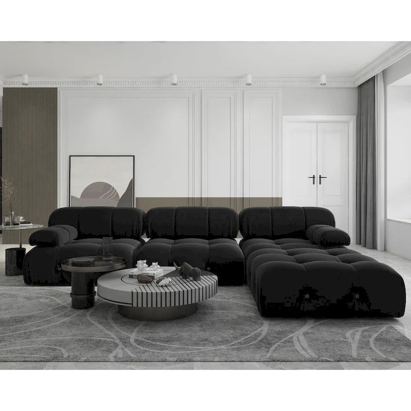 Modernes großes Modulsofa aus Samt