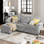 Futzca 79 Verwandlungssofa mit Chaiselongue, 3-Sitzer L-Form