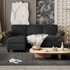 Futzca 79 Verwandlungssofa mit Chaiselongue, 3-Sitzer L-Form