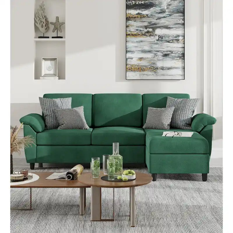 Futzca 79 Verwandlungssofa mit Chaiselongue, 3-Sitzer L-Form