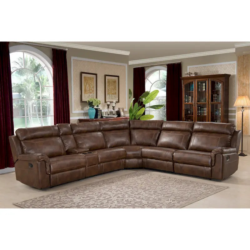 Nicole Recamiere mit Kunstlederbezug und L-Form-Sofa