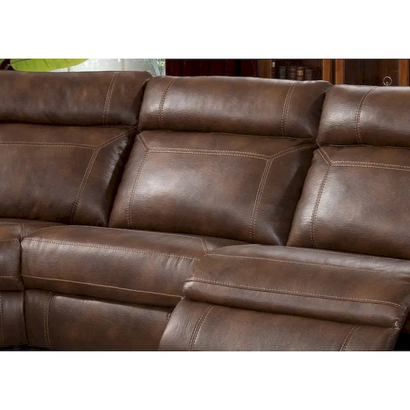 Nicole Recamiere mit Kunstlederbezug und L-Form-Sofa