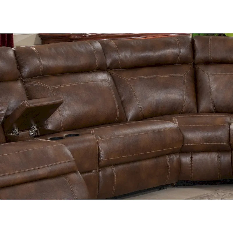 Nicole Recamiere mit Kunstlederbezug und L-Form-Sofa