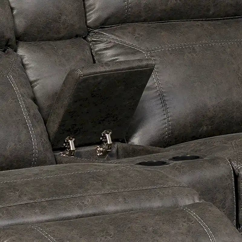 Nicole Recamiere mit Kunstlederbezug und L-Form-Sofa