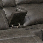 Nicole Recamiere mit Kunstlederbezug und L-Form-Sofa