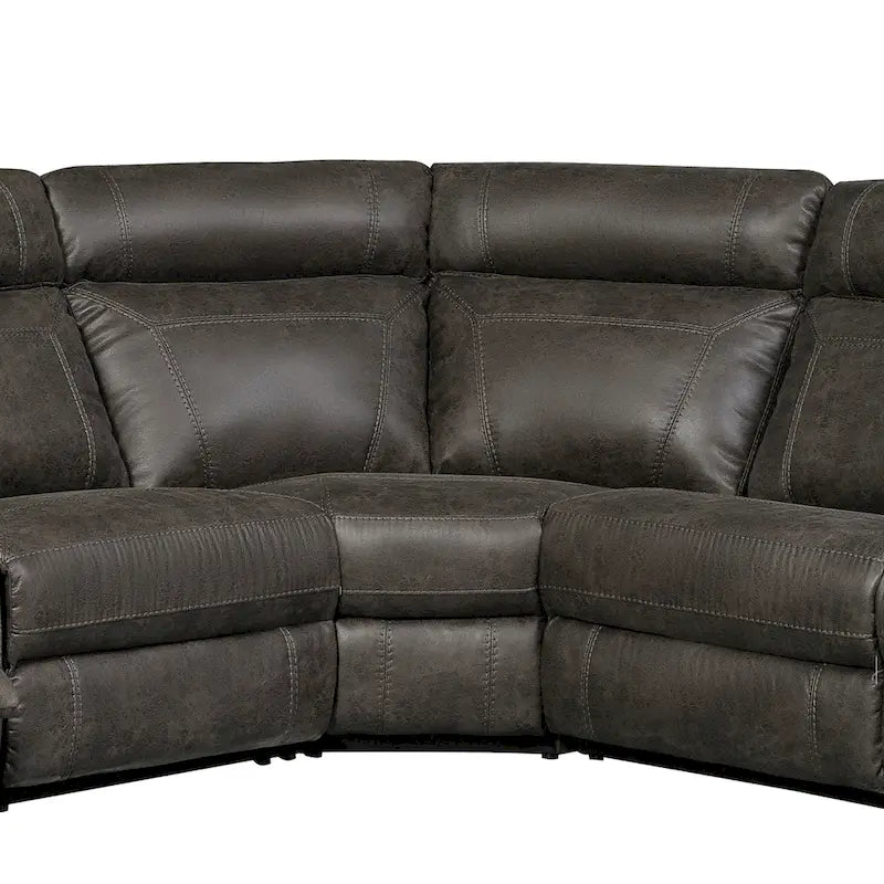 Nicole Recamiere mit Kunstlederbezug und L-Form-Sofa