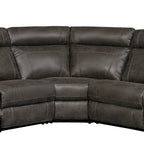 Nicole Recamiere mit Kunstlederbezug und L-Form-Sofa