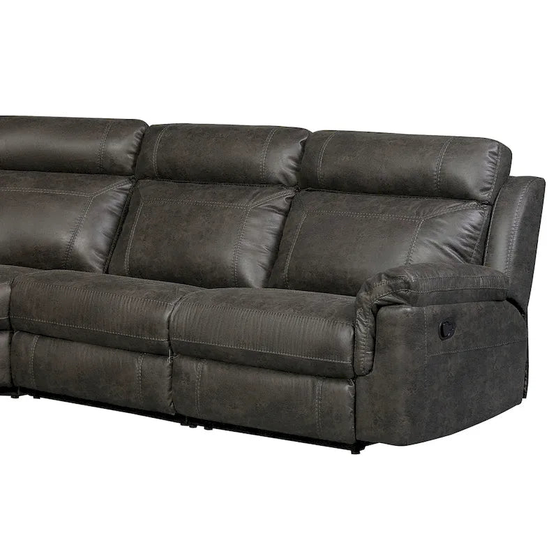 Nicole Recamiere mit Kunstlederbezug und L-Form-Sofa