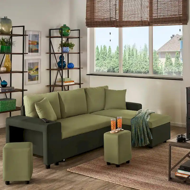 Lorca 2-farbiges Schlafsofa mit Stauraum von iNSPIRE Q Modern
